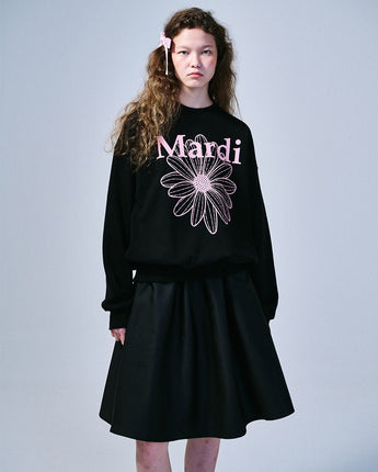 [MARDI MERCREDI] 2023 F/W SWEATSHIRT FLOWERMARDI_BLACK PINK - コクモト KOCUMOTO