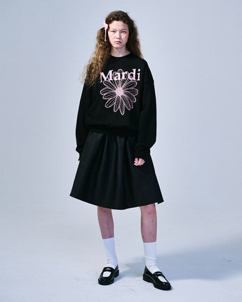 [MARDI MERCREDI] 2023 F/W SWEATSHIRT FLOWERMARDI_BLACK PINK - コクモト KOCUMOTO