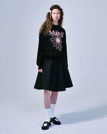 [MARDI MERCREDI] 2023 F/W SWEATSHIRT FLOWERMARDI_BLACK PINK - コクモト KOCUMOTO