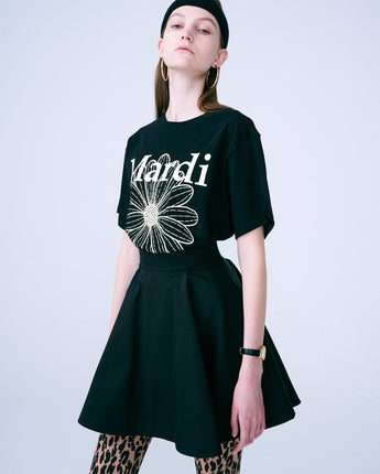 [MARDI MERCREDI] [韓国人気] TSHIRT FLOWERMARDI_BLACK CREAM - コクモト KOCUMOTO