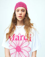 [MARDI MERCREDI] [韓国人気] TSHIRT FLOWERMARDI_WHITE VIOLET - コクモト KOCUMOTO