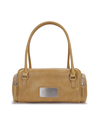 [MATIN KIM] 2023F/W VINTAGE LEATHER BOSTON BAG IN BEIGE - コクモト KOCUMOTO