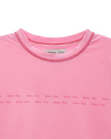 [MATIN KIM] 23 F/W DOUBLE LINE LOGO STITCH CROP TOP IN PINK - コクモト KOCUMOTO