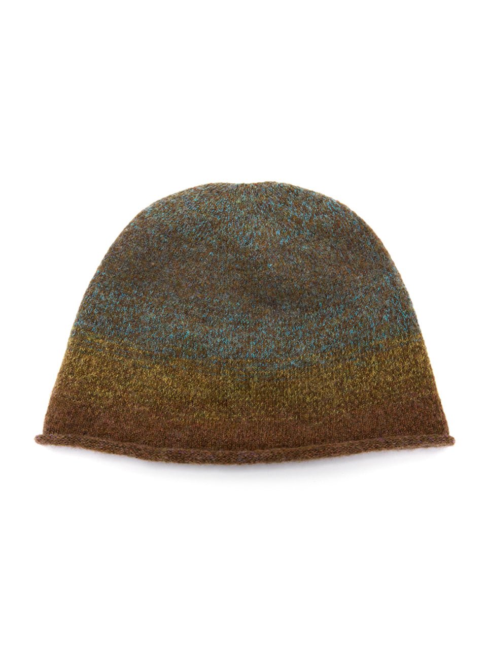 [MATIN KIM] 23 F/W GRADATION SNUG KNIT BEANIE IN BROWN - コクモト KOCUMOTO