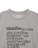 [MATIN KIM] 23 F/W THIN TYPO STANDARD TOP IN GREY - コクモト KOCUMOTO