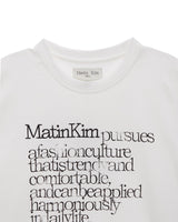 [MATIN KIM] 23 F/W THIN TYPO STANDARD TOP IN WHITE - コクモト KOCUMOTO