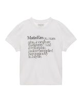 [MATIN KIM] 23 F/W THIN TYPO STANDARD TOP IN WHITE - コクモト KOCUMOTO