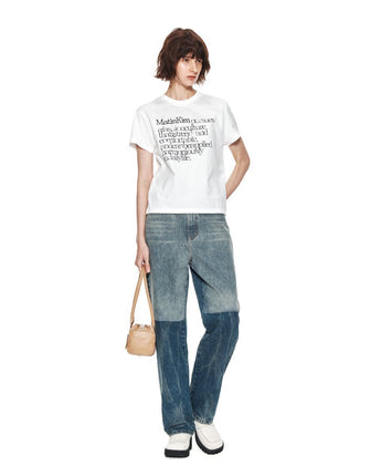 [MATIN KIM] 23 F/W THIN TYPO STANDARD TOP IN WHITE - コクモト KOCUMOTO