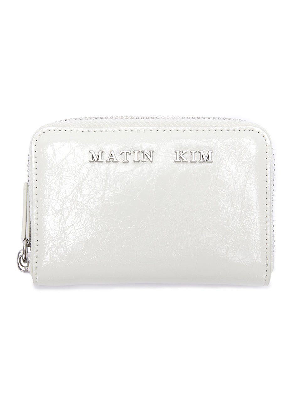 [MATIN KIM] 23F/W GLOSSY COMPACT WALLET IN IVORY - コクモト KOCUMOTO