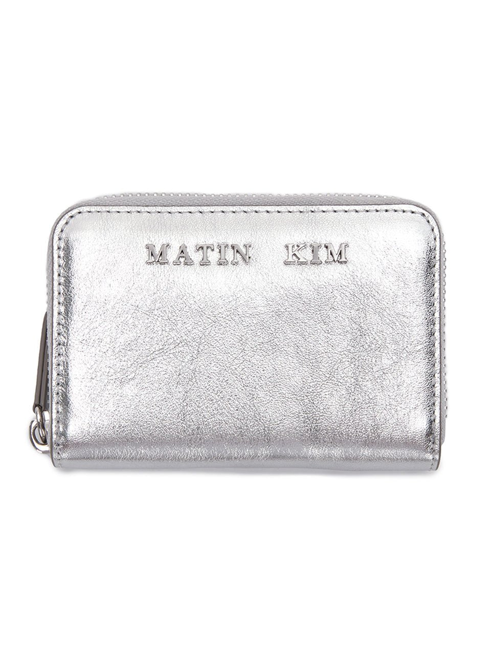 [MATIN KIM] 23F/W GLOSSY COMPACT WALLET IN SILVER - コクモト KOCUMOTO
