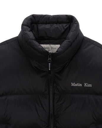 [MATIN KIM] 23F/W HIGH NECK CLASSIC CROP PUFFER DOWN JUMPER IN BLACK - コクモト KOCUMOTO