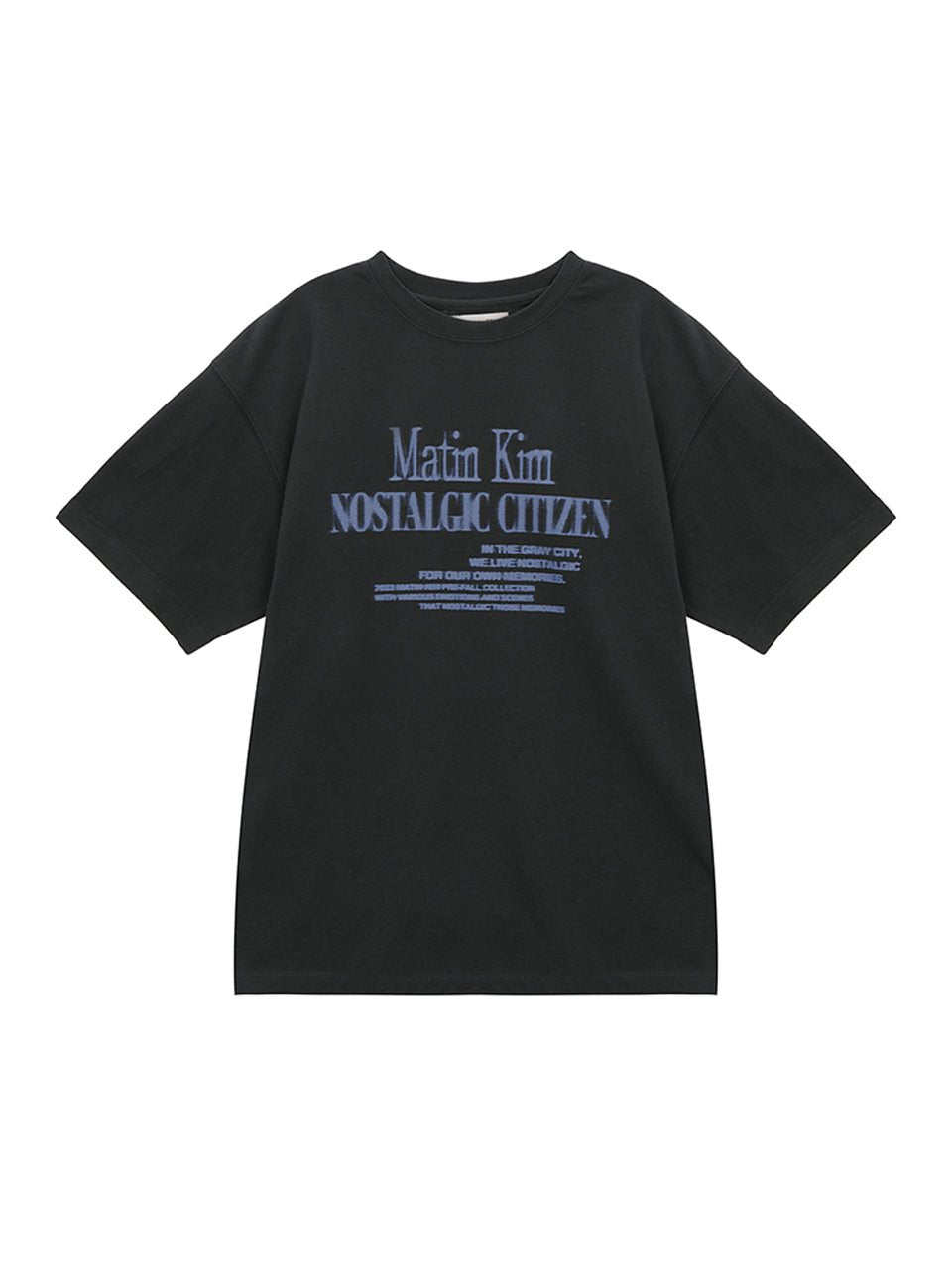 [MATIN KIM] 23F/W MATIN NOSTALGIC LETTERING TOP IN CHARCOAL - コクモト KOCUMOTO