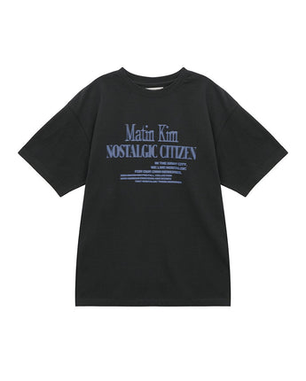 [MATIN KIM] 23F/W MATIN NOSTALGIC LETTERING TOP IN CHARCOAL - コクモト KOCUMOTO