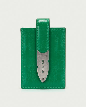 [MATIN KIM] [韓国人気] ACCORDION NECKLACE WALLET IN GREEN