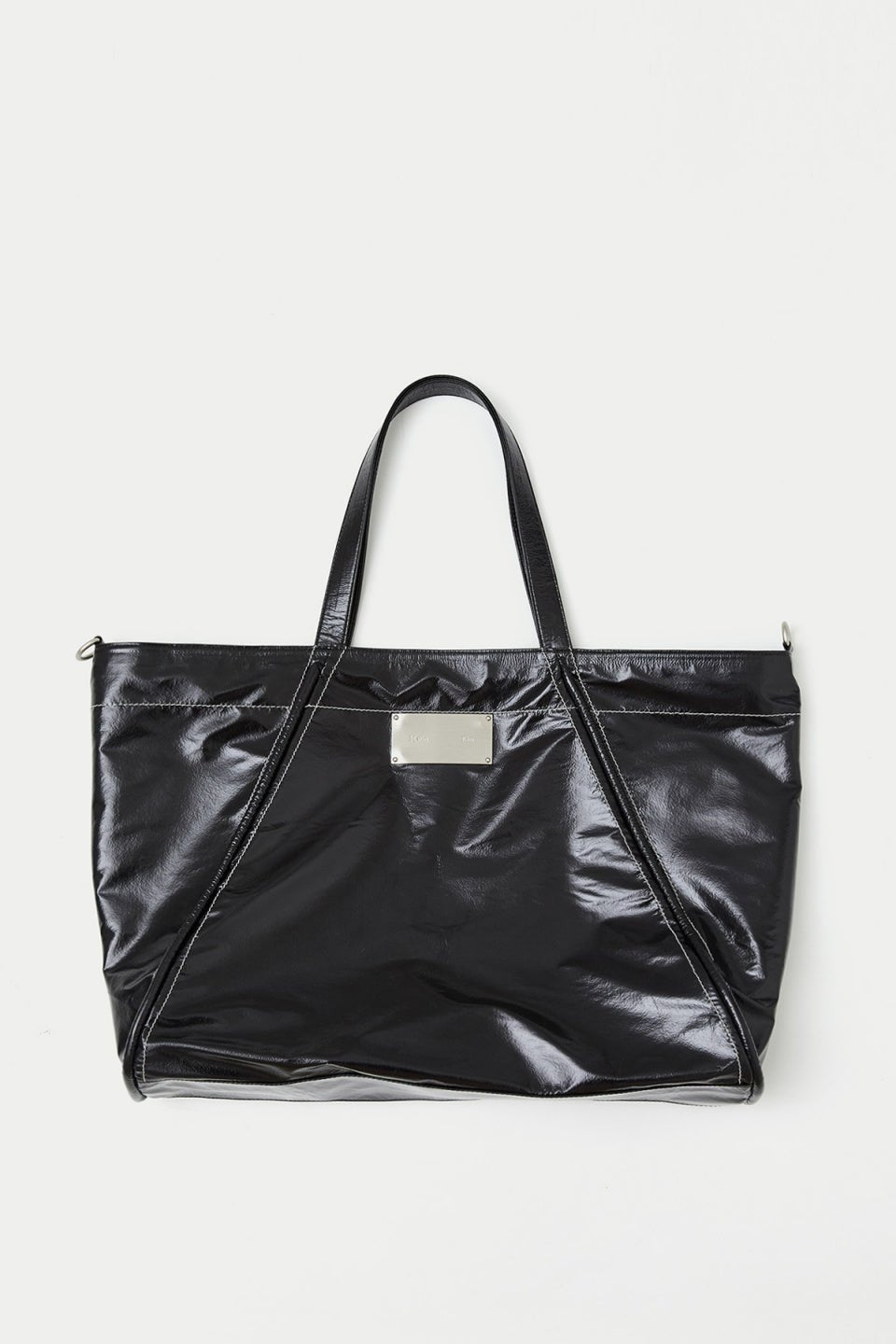 [MATIN KIM] [韓国人気] BIG COATING TOTE BAG IN BLACK - コクモト KOCUMOTO