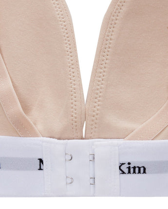 [MATIN KIM] [韓国人気] LOGO BAND TRIANGLE BRA IN BEIGE - コクモト KOCUMOTO