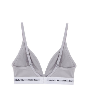 [MATIN KIM] [韓国人気] LOGO BAND TRIANGLE BRA IN GREY - コクモト KOCUMOTO