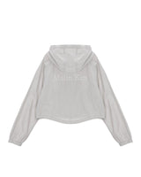 [MATIN KIM] MATIN CROP HOODY COATING JUMPER IN GREY - コクモト KOCUMOTO