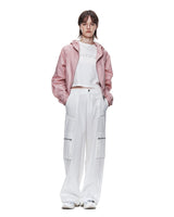 [MATIN KIM] MATIN CROP HOODY COATING JUMPER IN PINK - コクモト KOCUMOTO