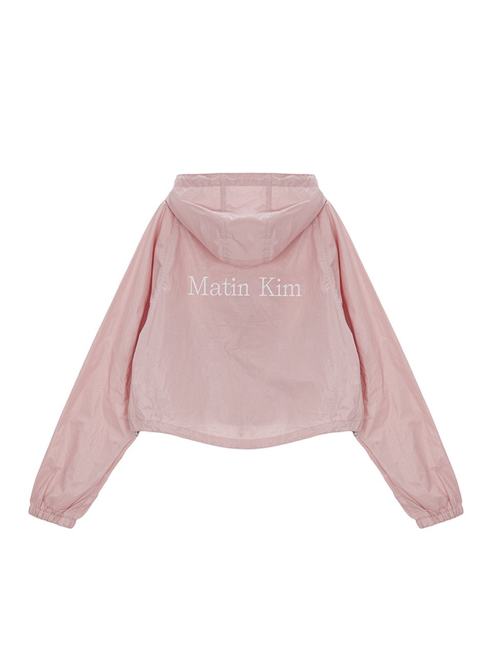 [MATIN KIM] MATIN CROP HOODY COATING JUMPER IN PINK - コクモト KOCUMOTO