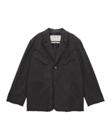 [MATIN KIM] [韓国人気] RAW CUT CHECK BLAZER FOR MEN IN CHARCOAL - コクモト KOCUMOTO