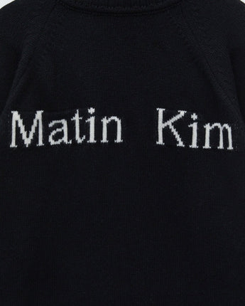 [MATIN KIM] SPELL POINT KNIT ZIP UP IN BLACK (P0000DIU) 男女共用 Cashmere - コクモト KOCUMOTO