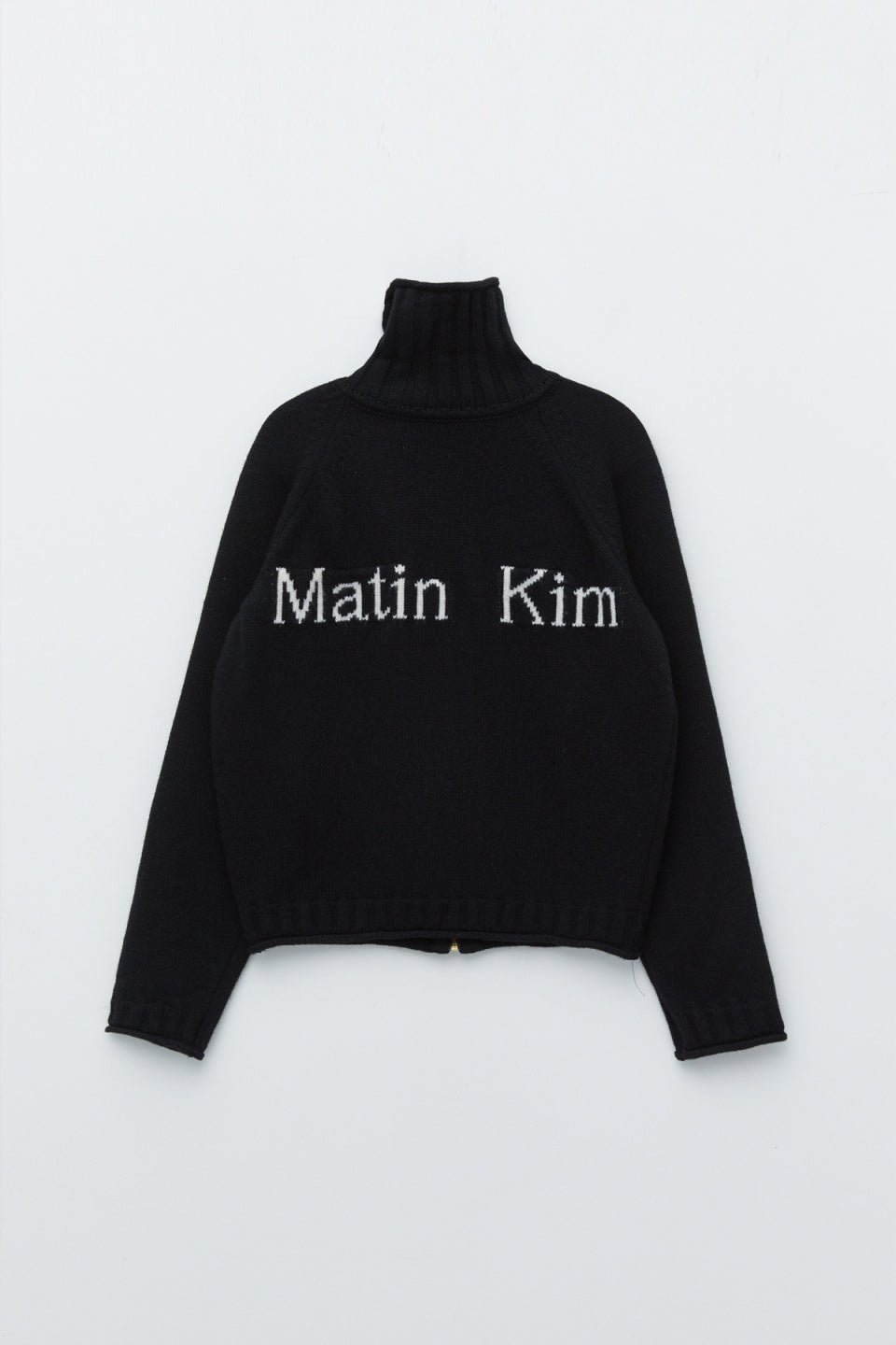 [MATIN KIM] SPELL POINT KNIT ZIP UP IN BLACK (P0000DIU) 男女共用 Cashmere - コクモト KOCUMOTO