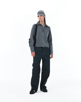 [MATIN KIM] SPELL POINT KNIT ZIP UP IN GREY (MK2211CD004M0GY) 男女共用 Cashmere - コクモト KOCUMOTO