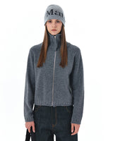 [MATIN KIM] SPELL POINT KNIT ZIP UP IN GREY (MK2211CD004M0GY) 男女共用 Cashmere - コクモト KOCUMOTO