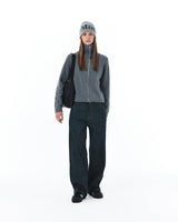 [MATIN KIM] SPELL POINT KNIT ZIP UP IN GREY (MK2211CD004M0GY) 男女共用 Cashmere - コクモト KOCUMOTO