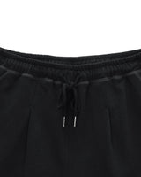 [MATIN KIM] [韓国人気] STITCH POINT LABEL SWEATSHORTS IN BLACK - コクモト KOCUMOTO