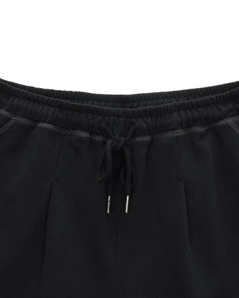 [MATIN KIM] [韓国人気] STITCH POINT LABEL SWEATSHORTS IN BLACK - コクモト KOCUMOTO