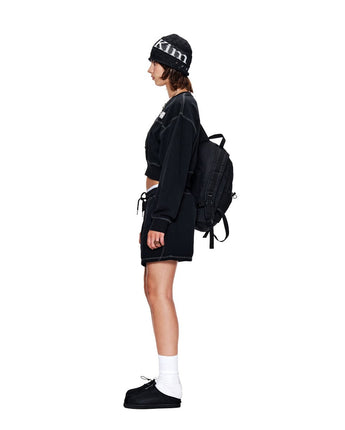 [MATIN KIM] [韓国人気] STITCH POINT LABEL SWEATSHORTS IN BLACK - コクモト KOCUMOTO