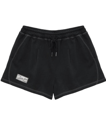 [MATIN KIM] [韓国人気] STITCH POINT LABEL SWEATSHORTS IN BLACK - コクモト KOCUMOTO