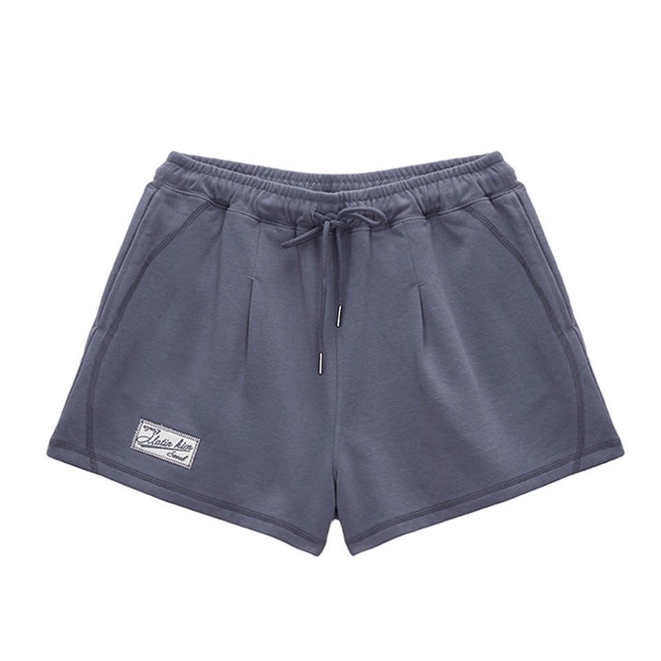 [MATIN KIM] [韓国人気] STITCH POINT LABEL SWEATSHORTS IN SMOKE BLUE - コクモト KOCUMOTO