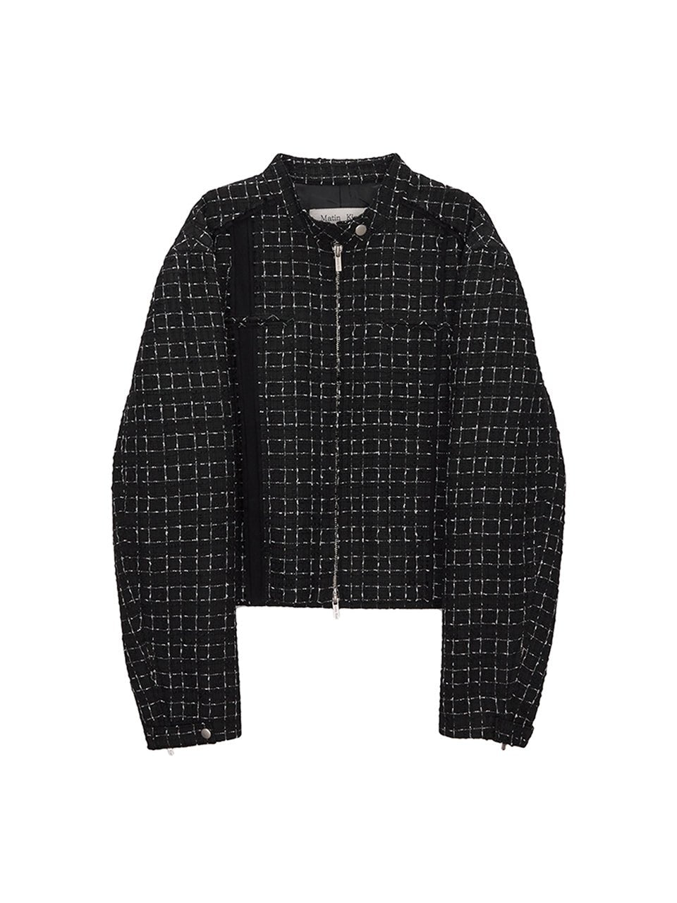 [MATIN KIM] [韓国人気] TWEED RACING JUMPER IN BLACK - コクモト KOCUMOTO