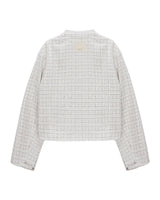 [MATIN KIM] [韓国人気] TWEED RACING JUMPER IN WHITE - コクモト KOCUMOTO