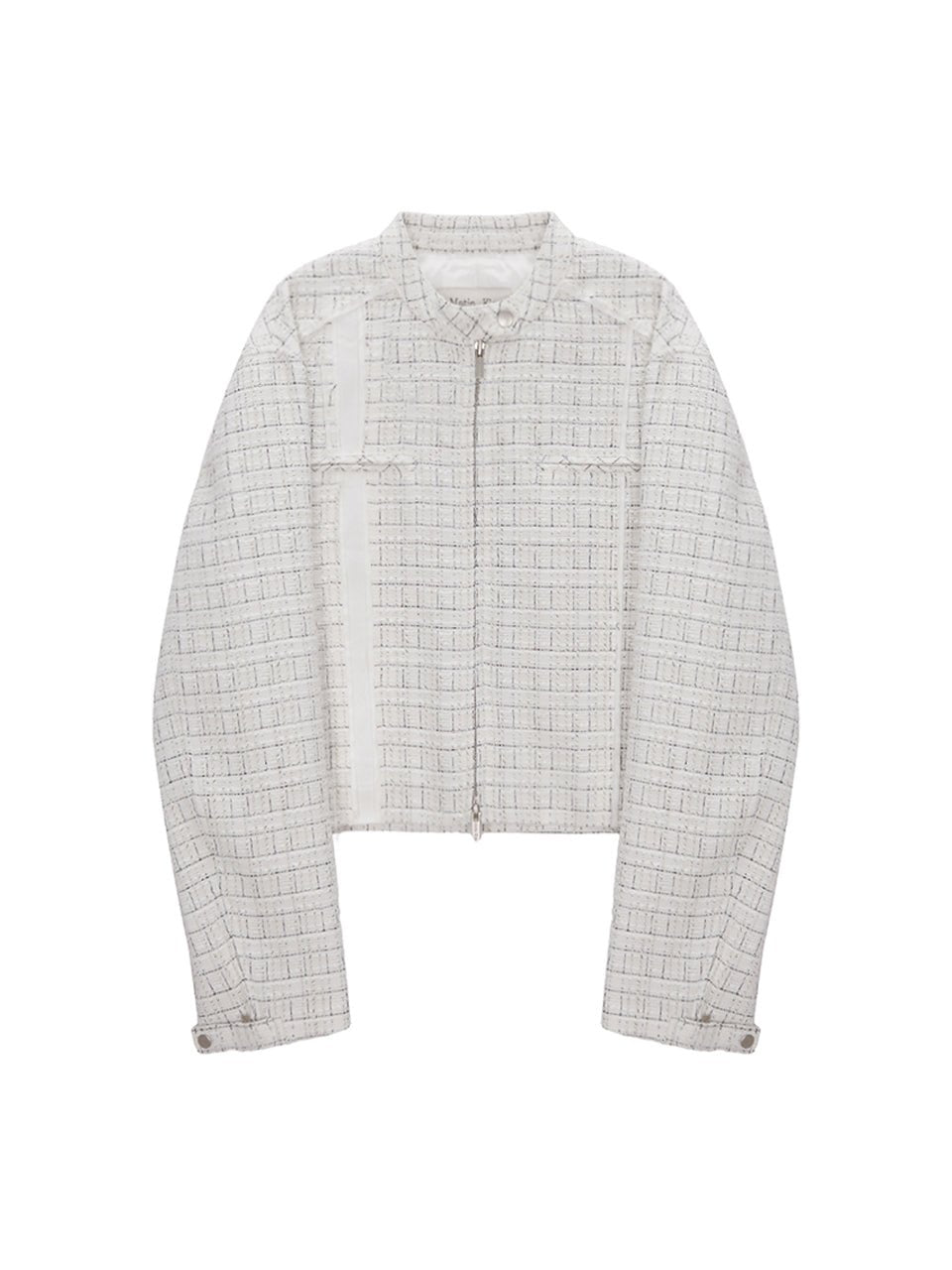 [MATIN KIM] [韓国人気] TWEED RACING JUMPER IN WHITE - コクモト KOCUMOTO