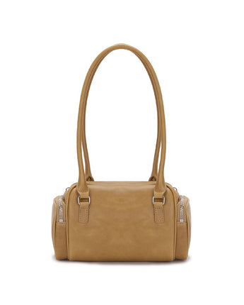 [MATIN KIM] VINTAGE LEATHER MINI BOSTON BAG IN BEIGE - コクモト KOCUMOTO