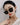[MELACME] 偏光 BIG SIZE OVER ROUND SQUARE BLACK SUNGLASSES [UNISEX] - コクモト KOCUMOTO