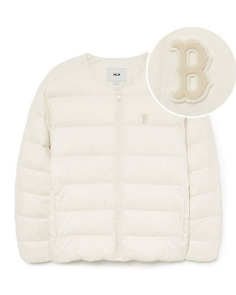 [MLB] Basic U-neck goose lightweight padding _BOS (Mg.Cream) (3ADJB1536-43CRM) グースダウン - コクモト KOCUMOTO