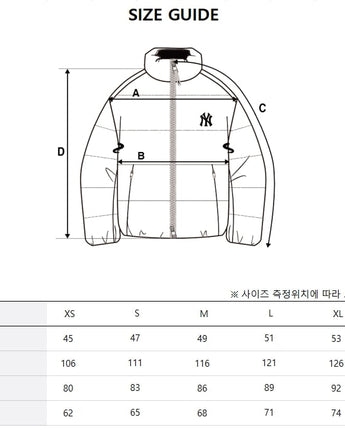 [MLB] Basic U-neck goose lightweight padding _NY (Black) (3ADJB1536-50BKS) グースダウン - コクモト KOCUMOTO