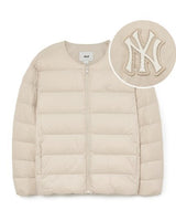 [MLB] Basic U-neck goose lightweight padding _NY (Mg.Sand) (3ADJB1536-50SAM) グースダウン - コクモト KOCUMOTO