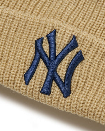 [MLB] New Jelly Beanie _ NY (Beige) ビーニー 男女共用 カップルアイテム ストリートファッション - コクモト KOCUMOTO