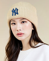 [MLB] New Jelly Beanie _ NY (Beige) ビーニー 男女共用 カップルアイテム ストリートファッション - コクモト KOCUMOTO