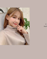 [muahmuah] [1+1割引] muah Stitch Turtleneck T-Shirt 3色 韓国人気 肝節期 韓国ファッション ストリートファッション 女性服 Tシャツ - コクモト KOCUMOTO