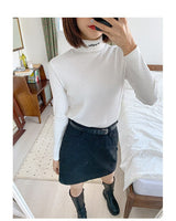 [muahmuah] [1+1割引] muah Stitch Turtleneck T-Shirt 3色 韓国人気 肝節期 韓国ファッション ストリートファッション 女性服 Tシャツ - コクモト KOCUMOTO