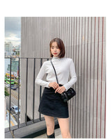 [muahmuah] [1+1割引] muah Stitch Turtleneck T-Shirt 3色 韓国人気 肝節期 韓国ファッション ストリートファッション 女性服 Tシャツ - コクモト KOCUMOTO