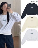 [muahmuah] muah Authentic Crop Sweatshirt 3色 dailylook - コクモト KOCUMOTO