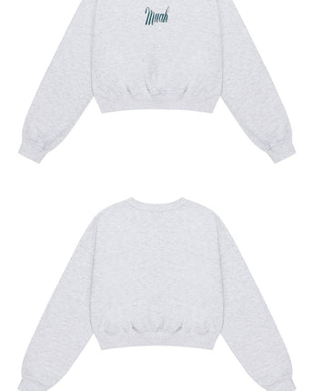 [muahmuah] muah Authentic Crop Sweatshirt 3色 dailylook - コクモト KOCUMOTO